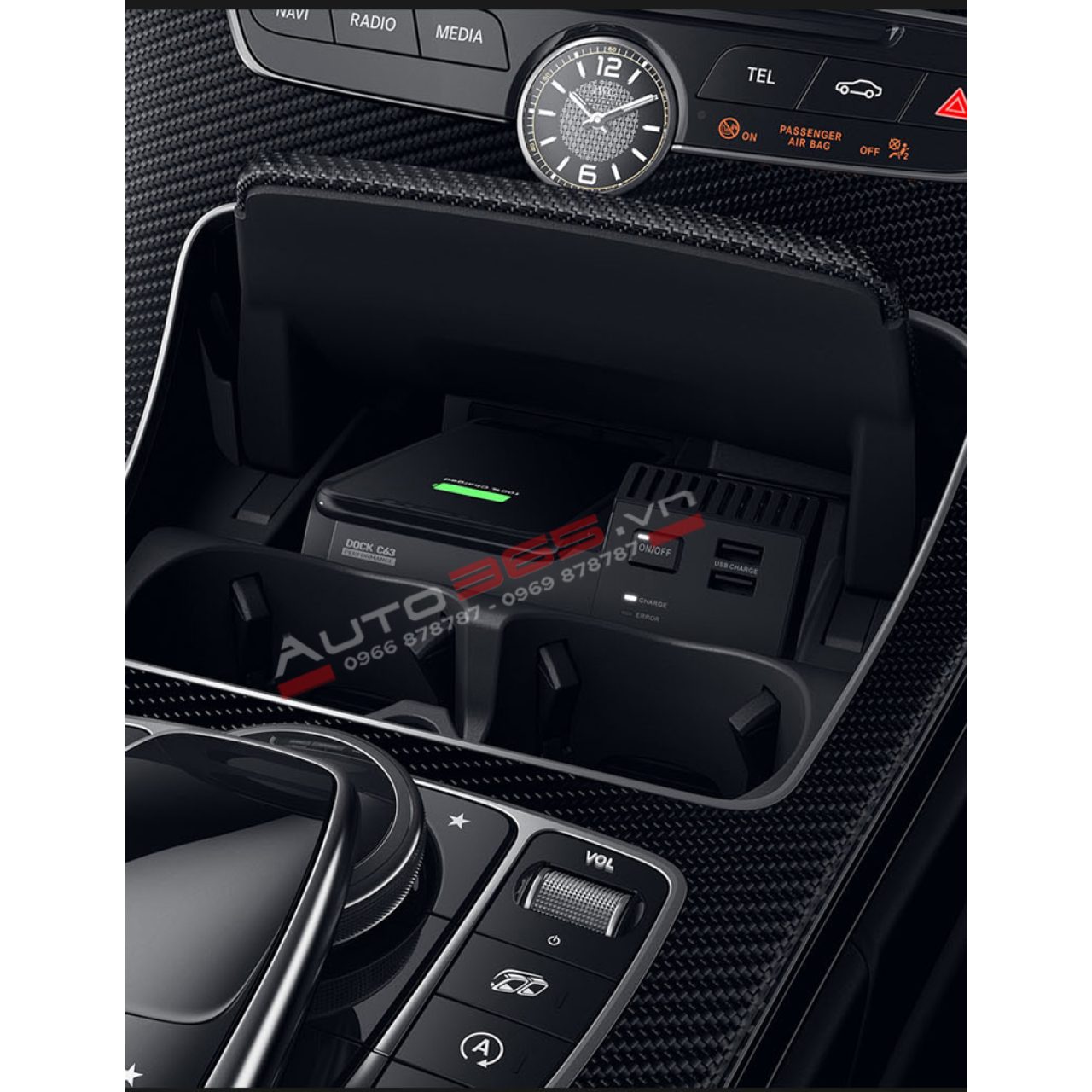 Bộ sạc không dây usb cho Mercedes GLC - Class - Hình 1